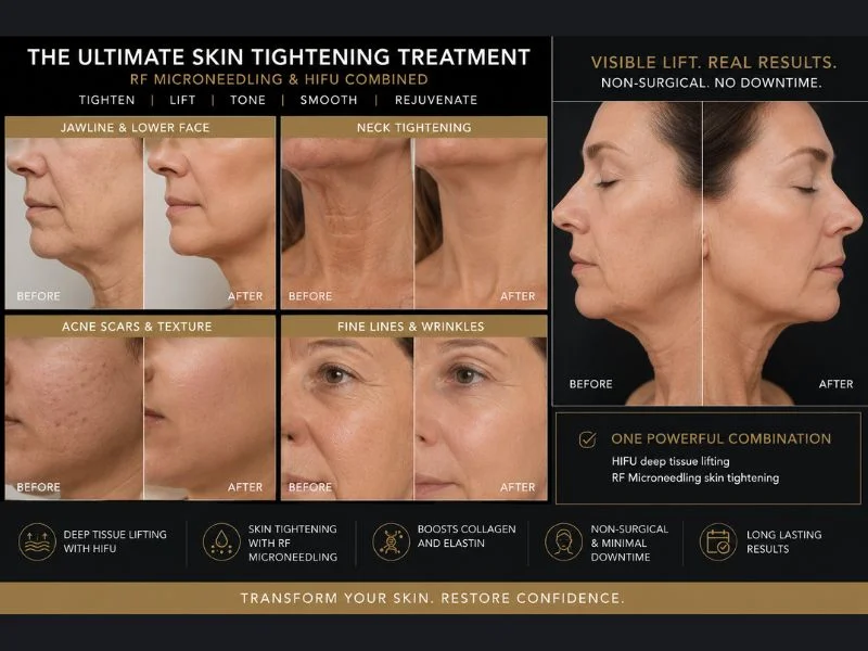 Results of combined treatment for the ultimate skin tightening treatment Stowmarket